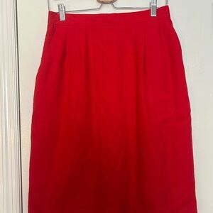 Sag Harbor Vibrant Red Pencil Skirt